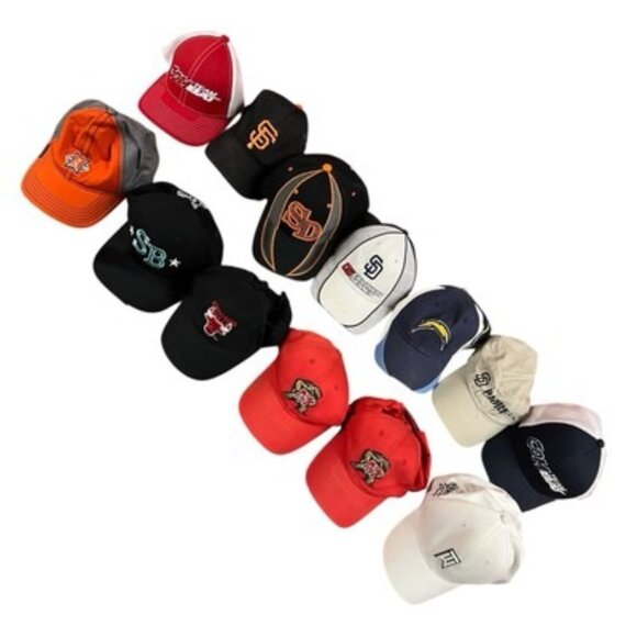 Cheap Hats! 13 Various Hats Like SD, SF, Chicago Bulls And More.. less than $2/1 - Picture 1 of 2